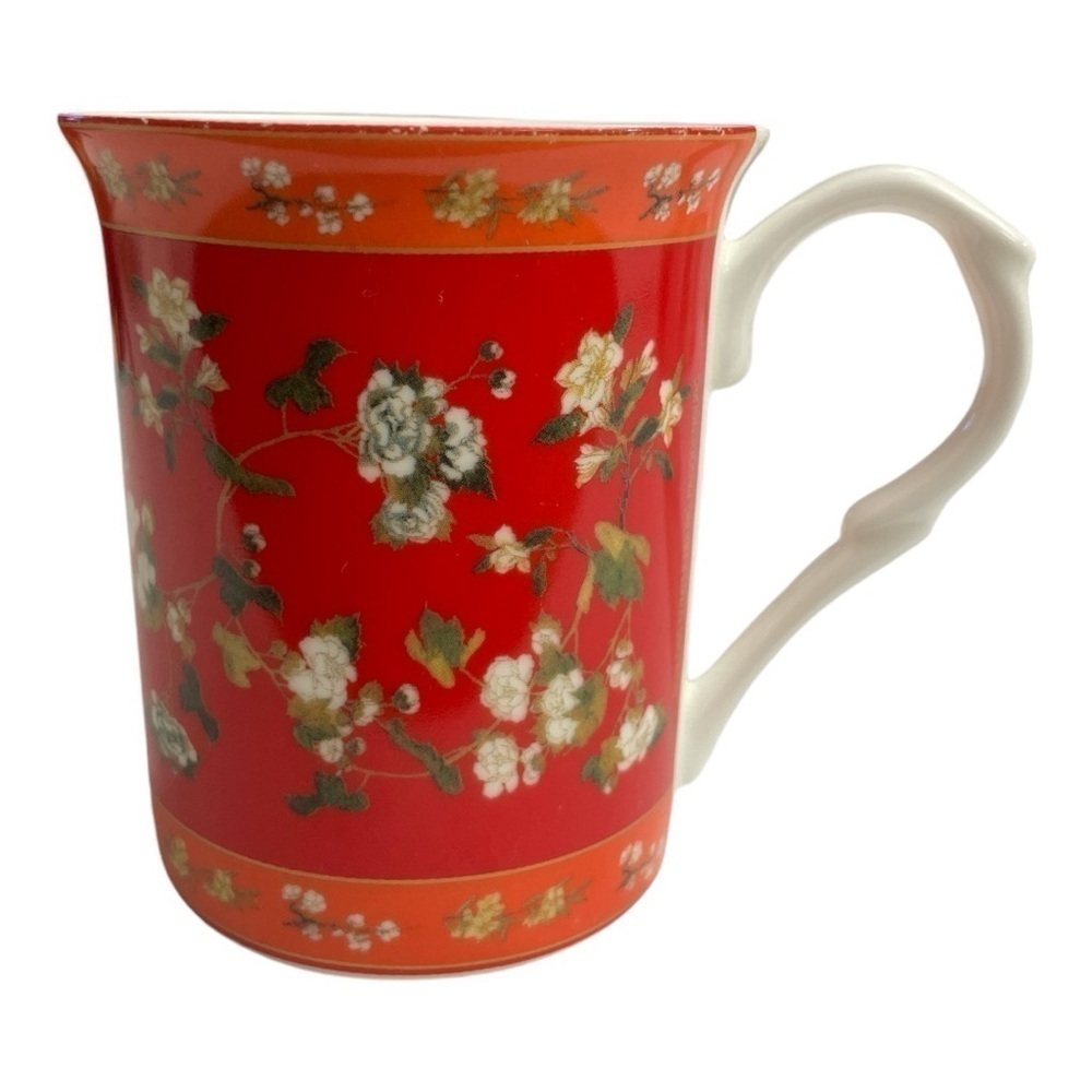 Vintage German Original Bone China with Bright red bird design. KulturGut AG.